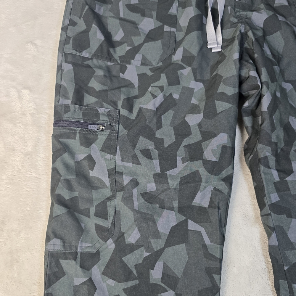 Womens FIGS Yola FREEx Lined Skinny Scrub Pants Bonsai Camo sz Lg - Picture 4 of 12